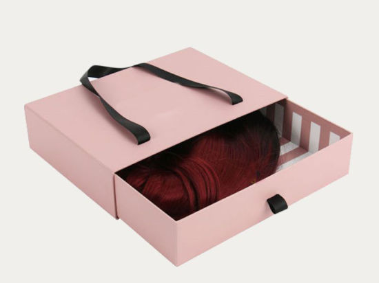 Simple Style Cardboard Hair Extension Drawer Box