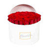 White Round Tube Shape Rose Flower Gift Packaging Box 