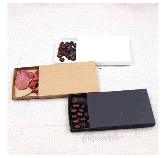 Eco-friendly Recyclable Kraft Paper Home Made Food Packaging Drawer Box