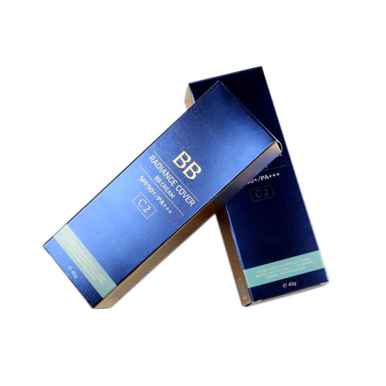 Hot Foil Coated Paper BB Cream Face Care Cosmetic Packaging Box
