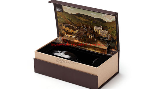 Heavy Duty Black Rigid Cardboard 3 Bottle Wine Storage Box