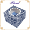 Chinese Element Fancy Looking Navy Color Diecut Window Cake Box