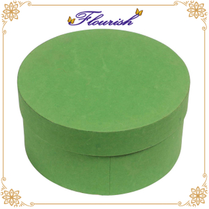 Green Color Round Cardboard Flower Box