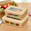 Recyclable Kraft Paper Food Box With Window,Vegetables And Fruits Packaging Box