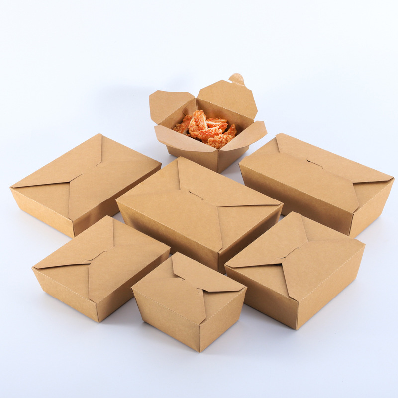 Eco-friendly Kraft Paper Packaging Food Box,Fast Food Snack Box