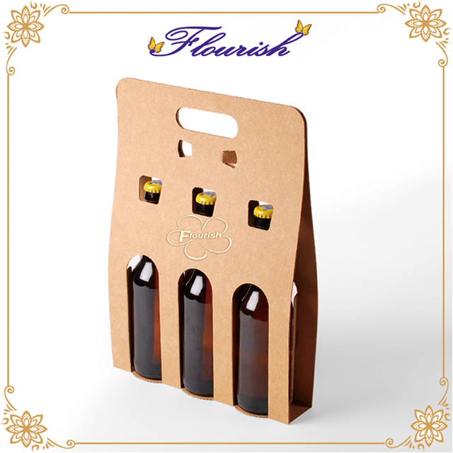 China Made Kraft Cardboard Beer Bottle Carrier
