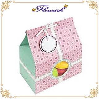 Lovely House Shaped Art Paper Sweetie Display Box