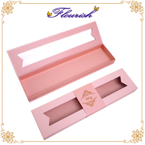 Hot Foil Pink Paper Hair Salon Beauty Box with Sleeve