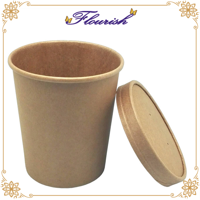 Round Tube Kraft Paper Coffee Soup Box