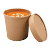 Recyclable Brown Kraft Paper Round Soup Lunch Box