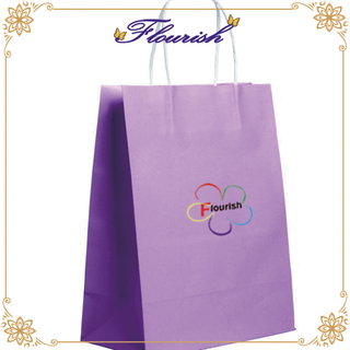 Pure Kraft Paper Bag with Twist Handle in 100 GSM