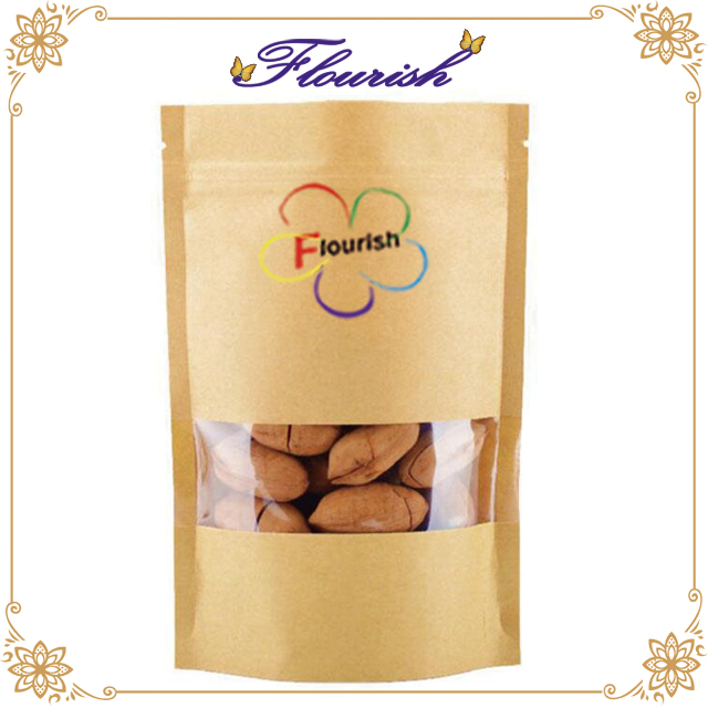 Food Grade Brown Kraft Paper Zipper Bag 