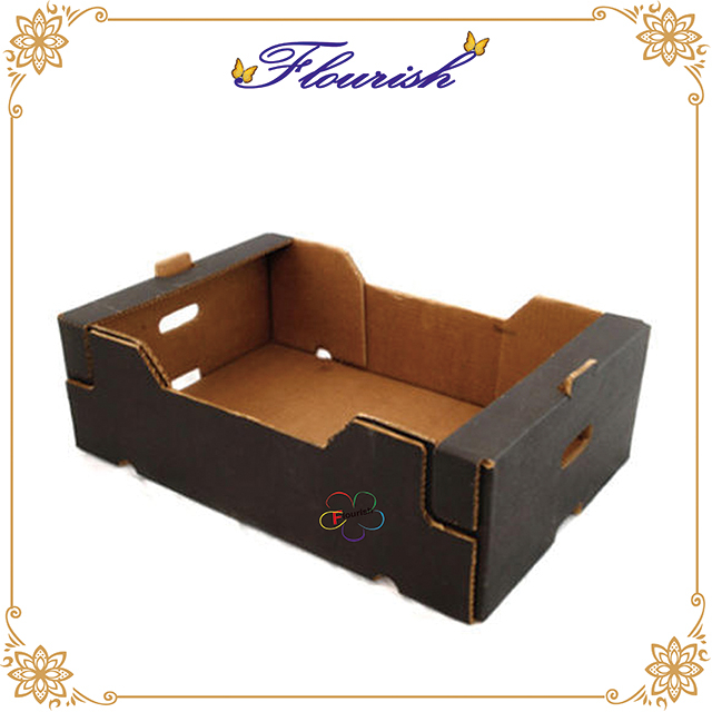 Biodegradable Food Grade Fresh Fruit Vegetable Packaging Paper Box for Supermarket