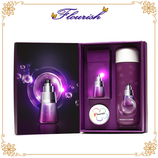 Purple Cardboard Girls Skin Care Cosmetic Gift Packing Box