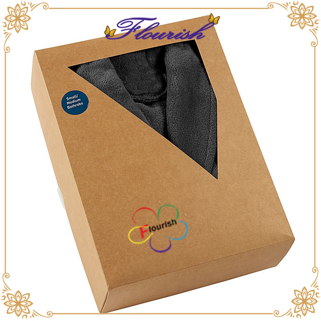 Window Type Men's Bathrobe Storage Kraft Paper Box