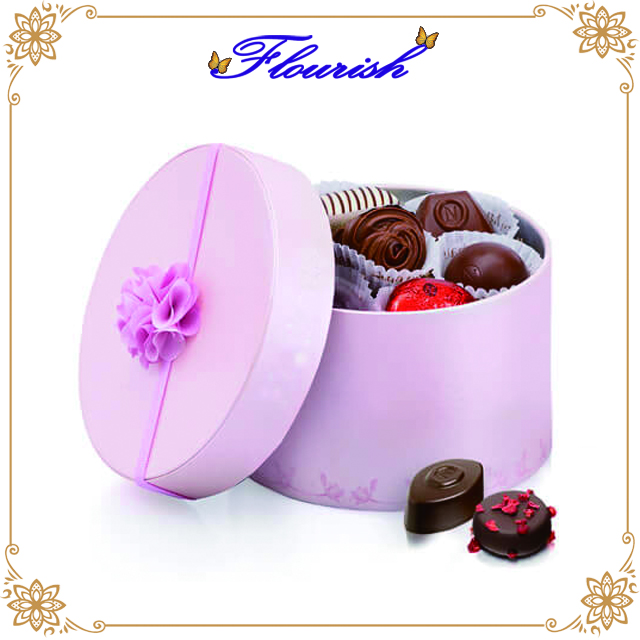 Sweet Pink Round Tube Chocolate Stock Box