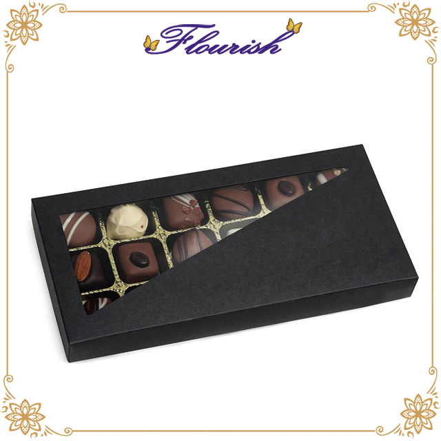 Dark Black Brown Snack Display Box