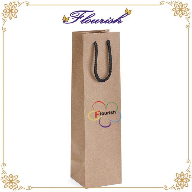 Brown Kraft Paper Wine Champagne Beer Drinks Packaging Bag 