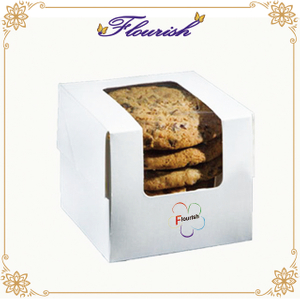 White Cardboard Cookie Display Paper Box