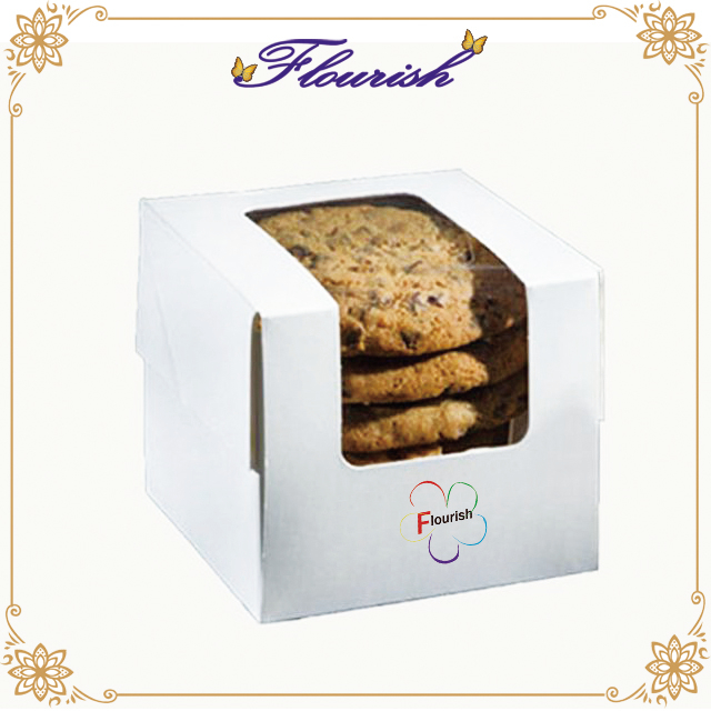 White Cardboard Cookie Display Paper Box
