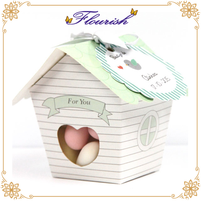 White Coated Paper House Shaped Window Box