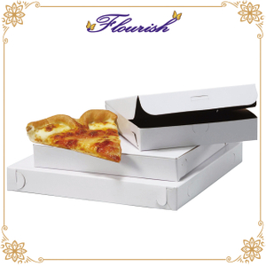 Custom Size White Corrugated Paper Pizza Box 