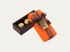 White Art Paper Chocolate Gift Box with Yellow Ribbon