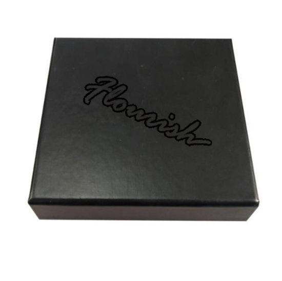 Luxury Black Velvet Ring Packaging Cardboard Box