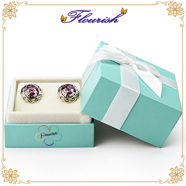 Square Shape Medium Size Cardboard Jewelry Decorations Gift Packaging Box 