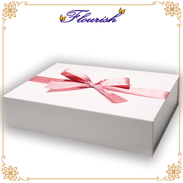 Pure White Color Cardboard Girls' Dress Gift Packing Box