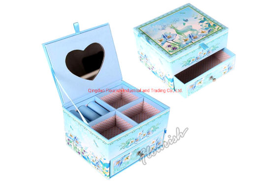 Custom Printing Cardboard Jewelry Flower Gift Storage Box with Drawer