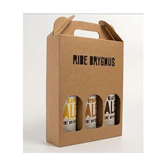 China Made Kraft Cardboard Beer Bottle Carrier