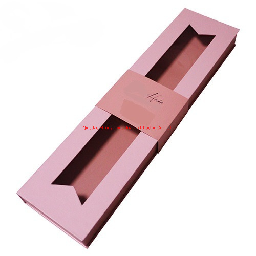 Sweet Pink Art Paper Eyelash Packaging Heart Window Box