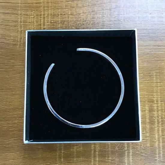 Shiny Silver Stamping Luxury Cardboard Jewelry Box