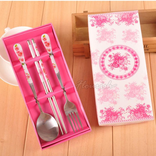 Rigid Cardboard Cover And Base Type Table Set Cutlery Box