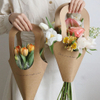 OEM Design Die-cutting Paperboard Kraft Paper Flower Packing Bag 
