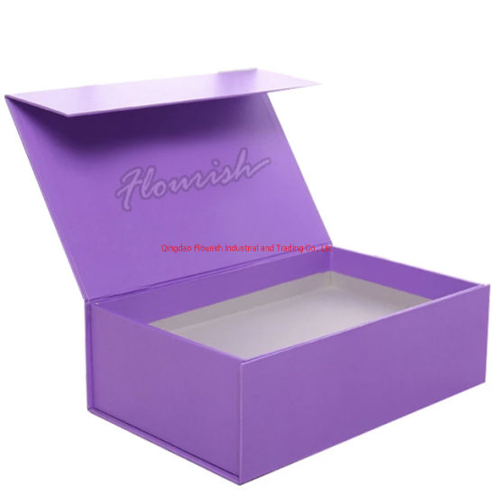 Gold Foil Cardboard Cosmetic Paper Box with Magnetic Closure