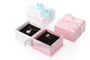 Square Romantic Pink And Grey Printed Jewelry Box