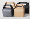 Plain Color Kraft Paper Bread Box for Breakfast with Carrier
