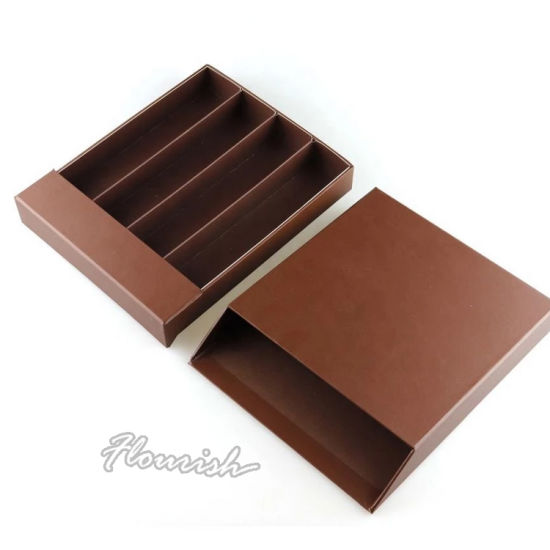 Dark Black Brown Snack Display Box