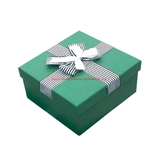 Lid and Base Type Rectangle Shaped Surprising Gift Box With Ribbon