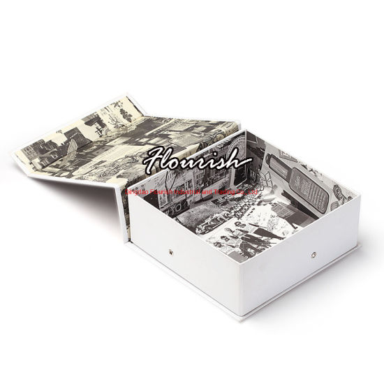 Gold Foil Cardboard Cosmetic Paper Box with Magnetic Closure