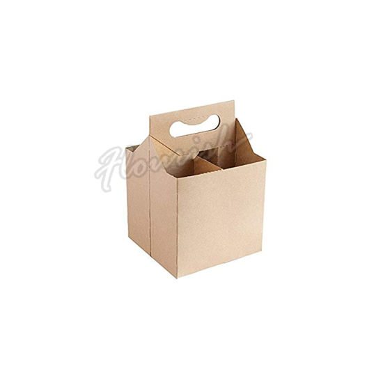 Eco-Friendly Brown Kraft Paper Coffee Wine Carrier