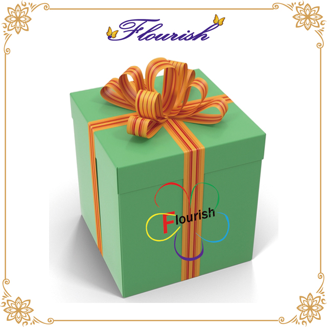 large size green box with ribbon