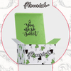 White Cardboard Sweet Baking Cookie Packaging Hinged Cover Box