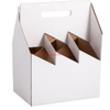 White Corrugated Paper Wine Bottle Packaging Basket Box