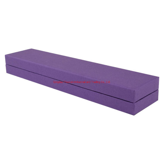 Offset Printing Purple Rectangle Cardboard Jewelry Girls' Watch Box