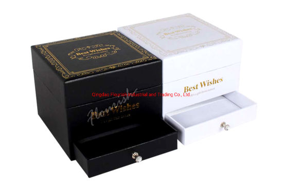 Custom Printing Cardboard Jewelry Flower Gift Storage Box with Drawer