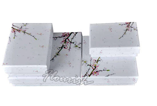 Custom Printing Coated Paper Lid And Base Type Cardboard Brooch Box for Party