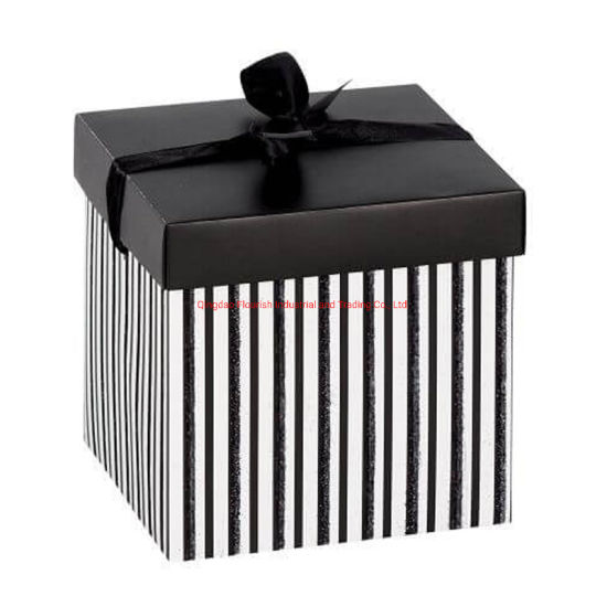 Large Size Full Color Printing Wedding Favor Gift Packaging Box with Ribbon Bow Tie